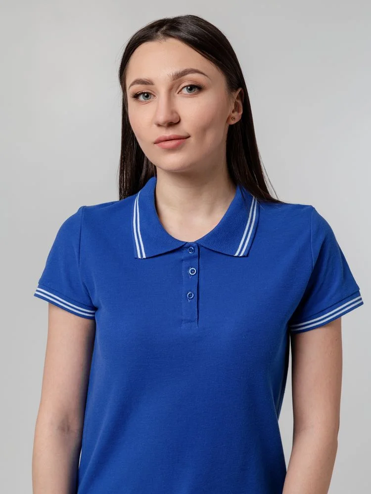 Рубашка поло женская Virma Stripes Lady ярко-синяя - фото 9