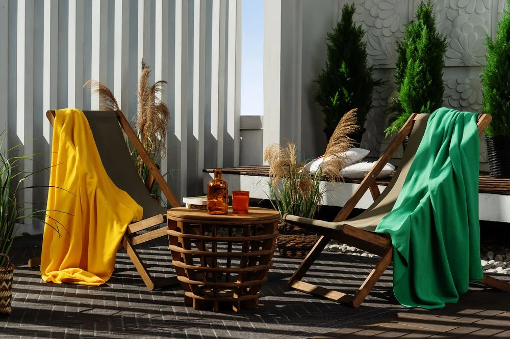 Флисовый плед Warm&Peace зеленый - фото 7