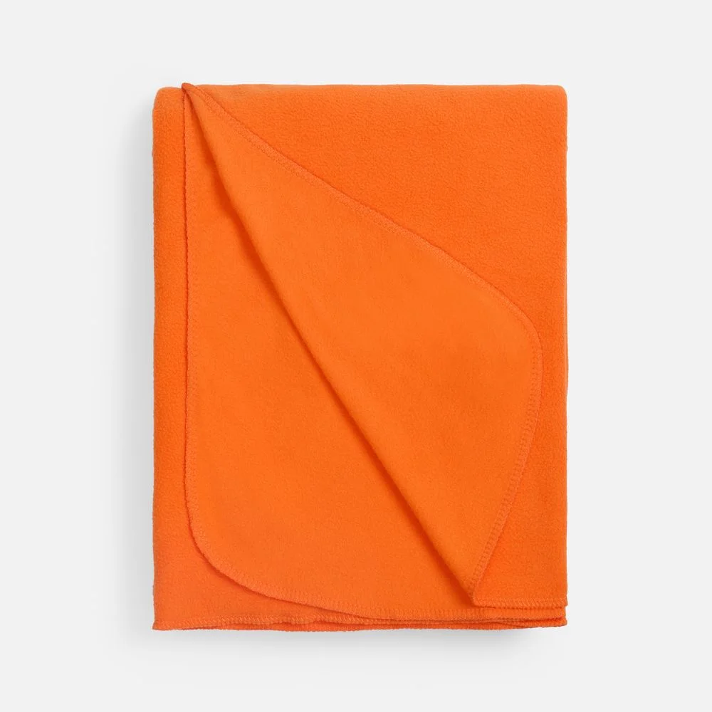 Флисовый плед Warm&Peace, оранжевый - фото 2