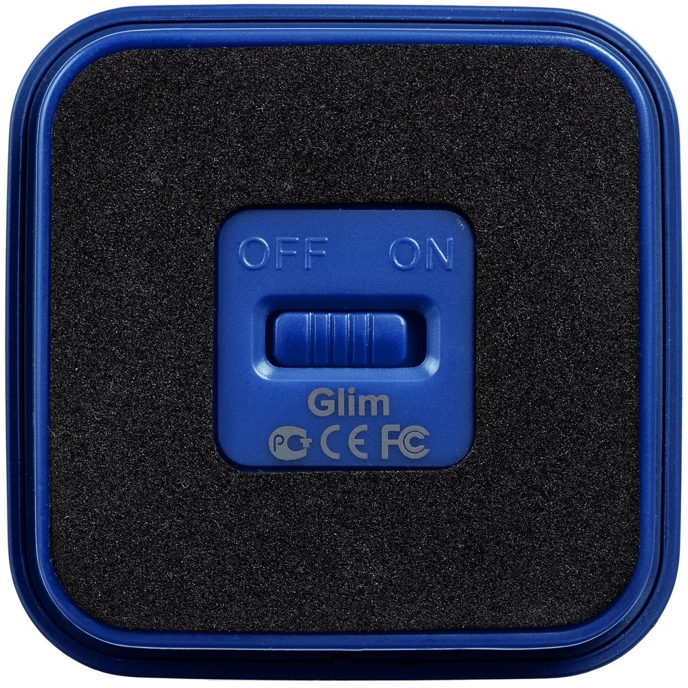 Беспроводная колонка с подсветкой гравировки Glim, синяя - фото 7