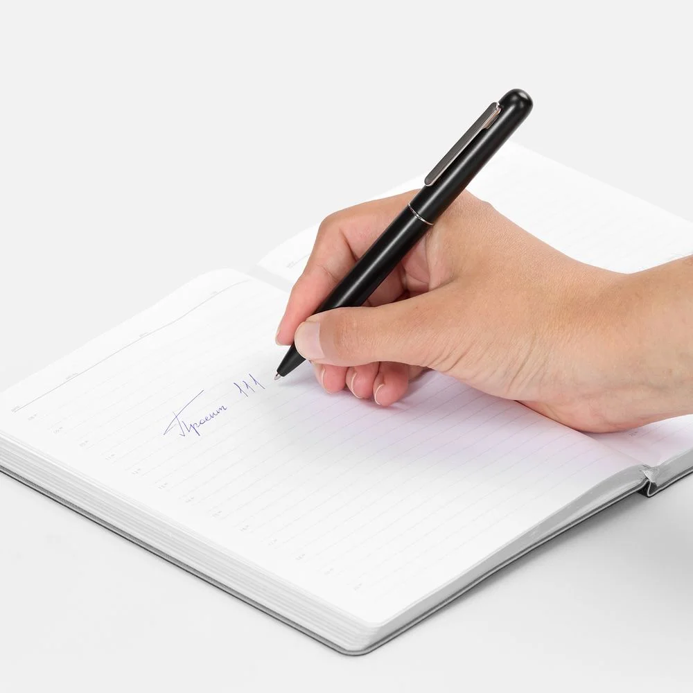 Ручка шариковая Scribo черная - фото 4