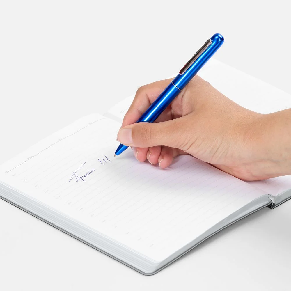 Ручка шариковая Scribo синяя - фото 4