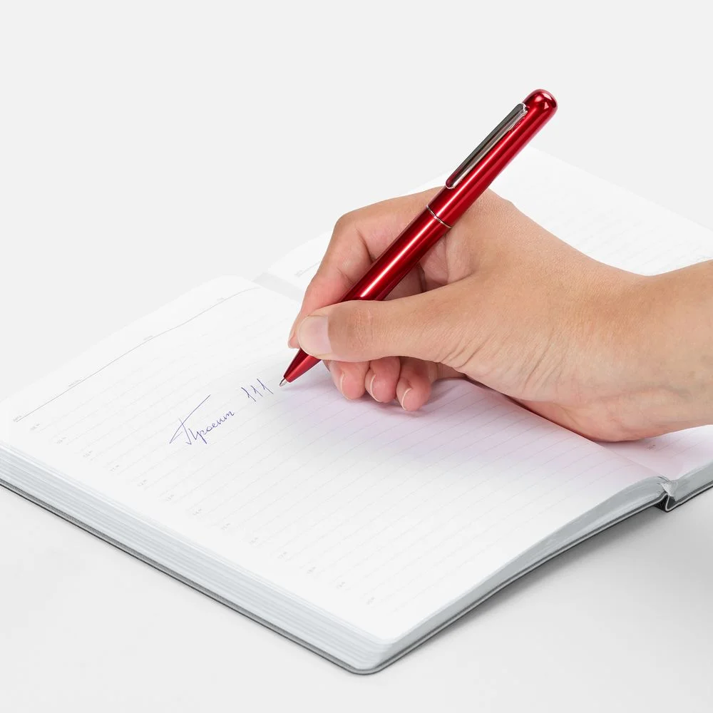 Ручка шариковая Scribo красная - фото 4