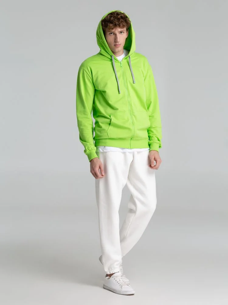 Толстовка на молнии с капюшоном Unit Siverga зеленое яблоко - фото 12