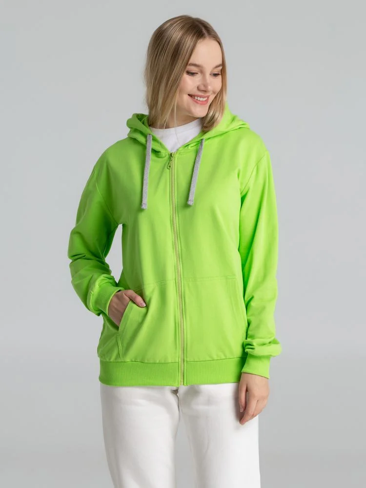 Толстовка на молнии с капюшоном Unit Siverga зеленое яблоко - фото 6