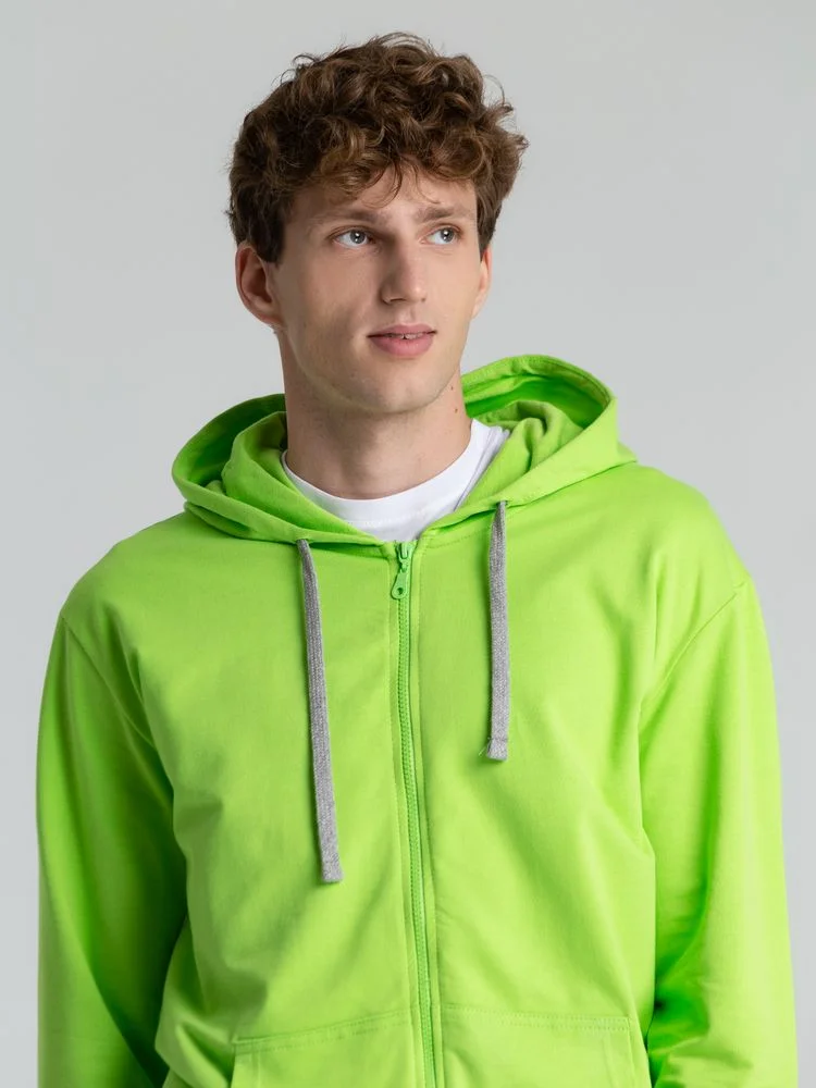 Толстовка на молнии с капюшоном Unit Siverga зеленое яблоко - фото 9