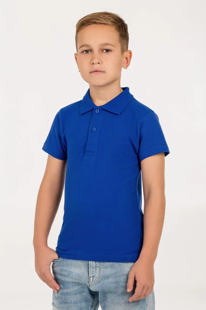 Рубашка поло детская Virma Kids ярко-синяя - фото 4