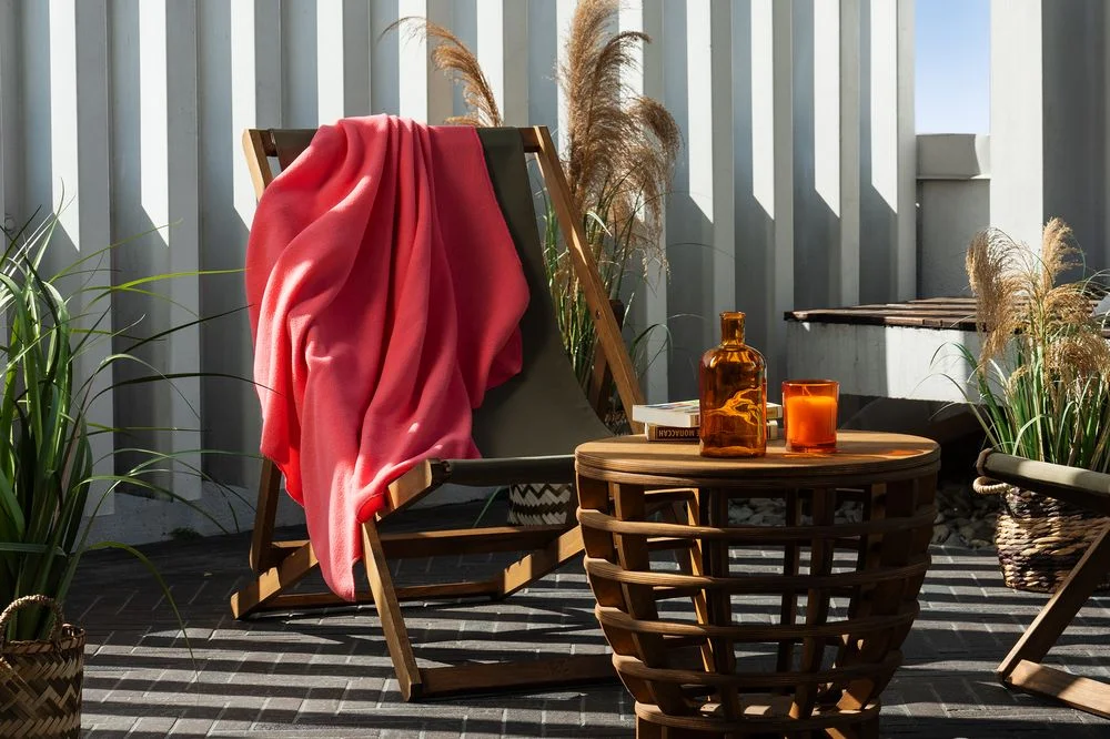 Флисовый плед Warm&Peace розовый коралловый - фото 7