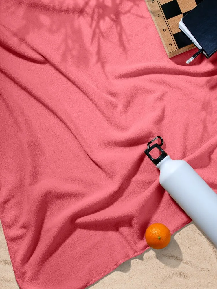 Флисовый плед Warm&Peace розовый коралловый - фото 8