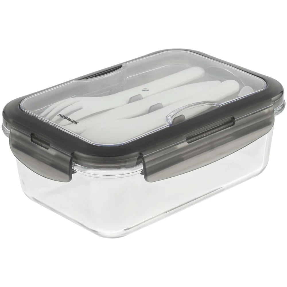 Ланчбокс Hard Work серый