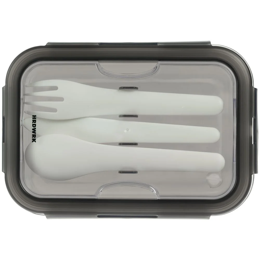 Ланчбокс Hard Work серый - фото 3