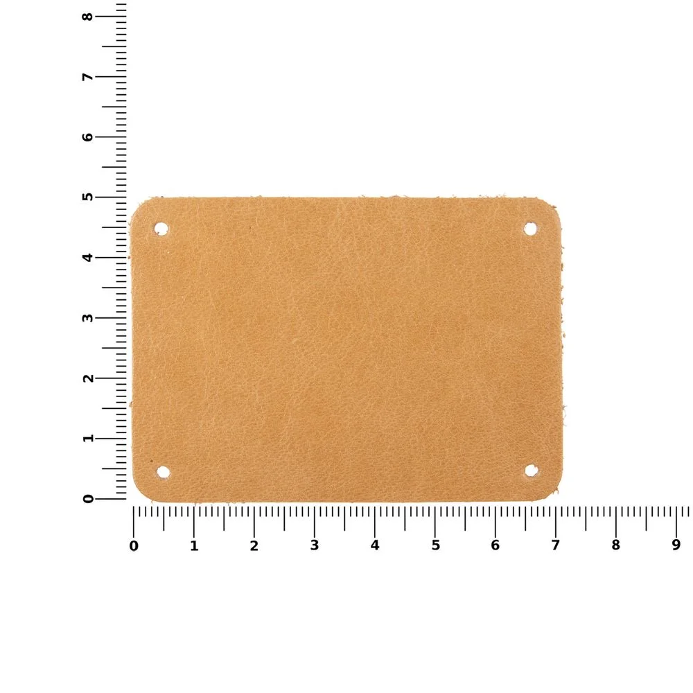 Лейбл кожаный Beta XL бежевый - фото 3