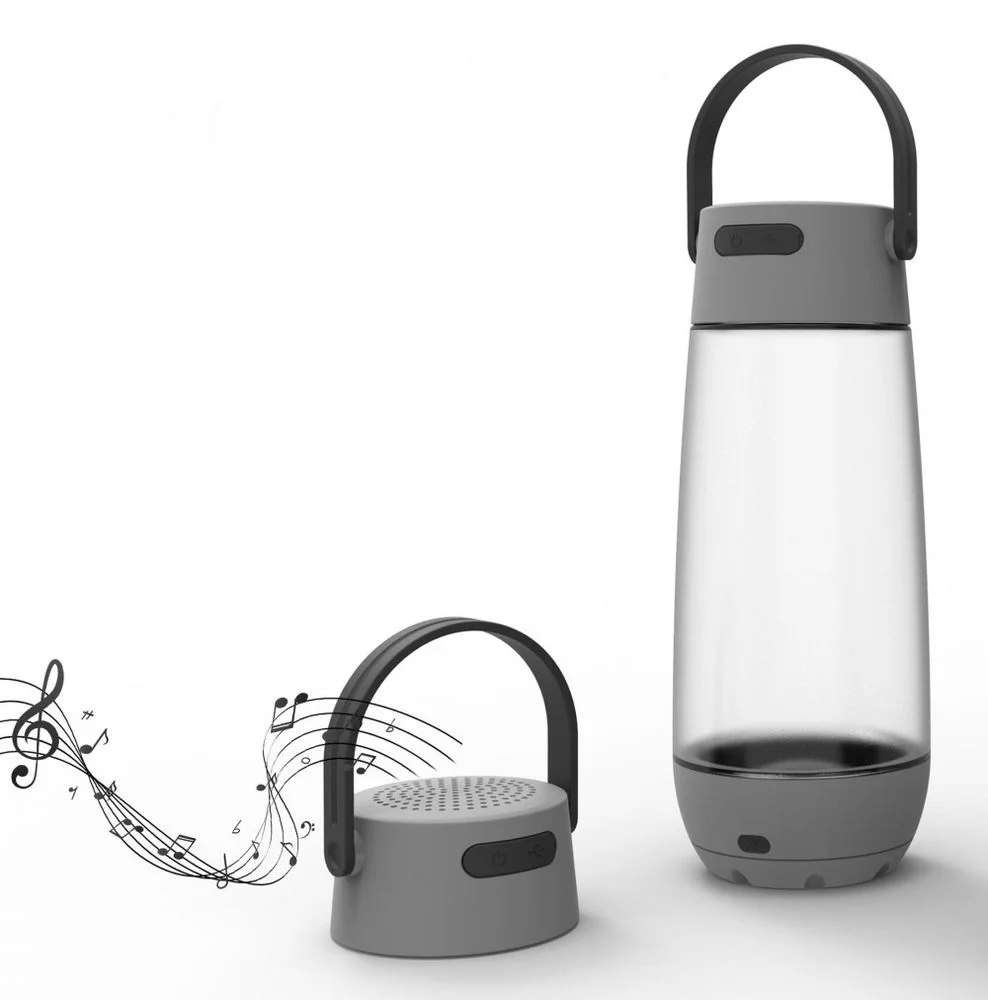 Бутылка для воды Torsta Light с колонкой и светильником серая - фото 9