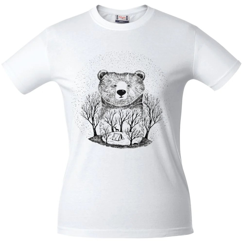 Футболка женская Bear белая - фото 2