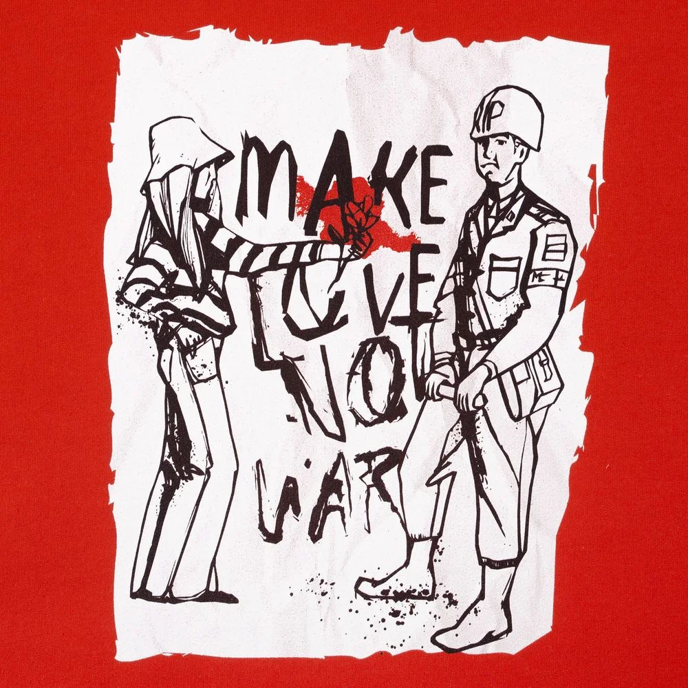 Толстовка Make Love красная - фото 5