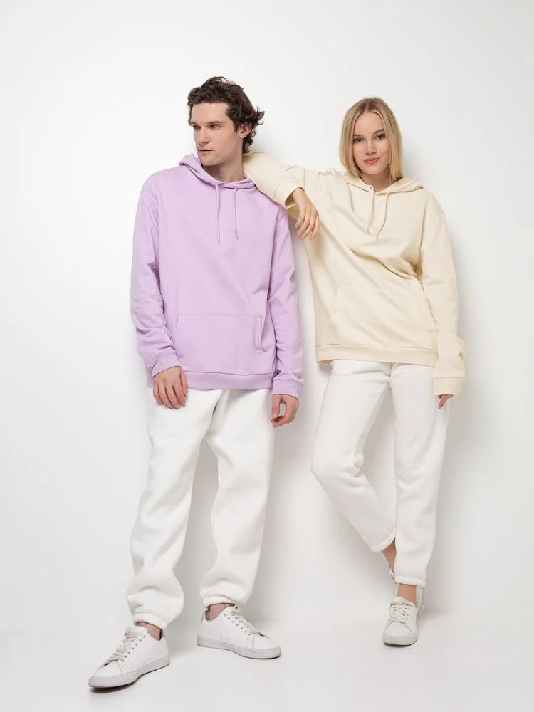 Толстовка с капюшоном унисекс Hoodie светло-желтая - фото 14