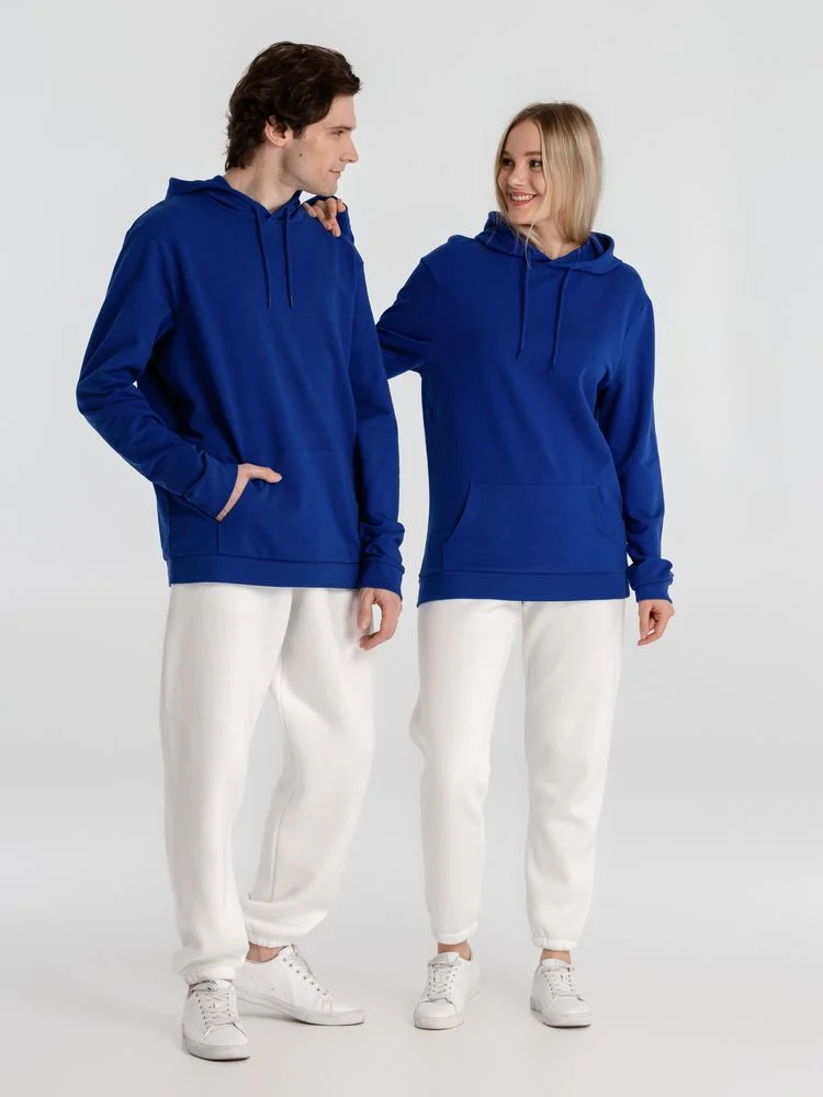 Толстовка с капюшоном унисекс Hoodie ярко-синяя - фото 16