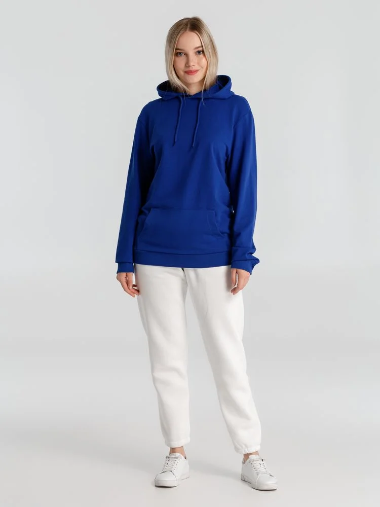 Толстовка с капюшоном унисекс Hoodie ярко-синяя - фото 8