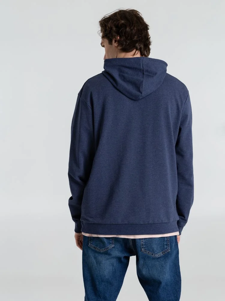 Толстовка с капюшоном унисекс Hoodie синий меланж - фото 12