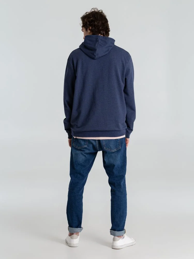 Толстовка с капюшоном унисекс Hoodie синий меланж - фото 15