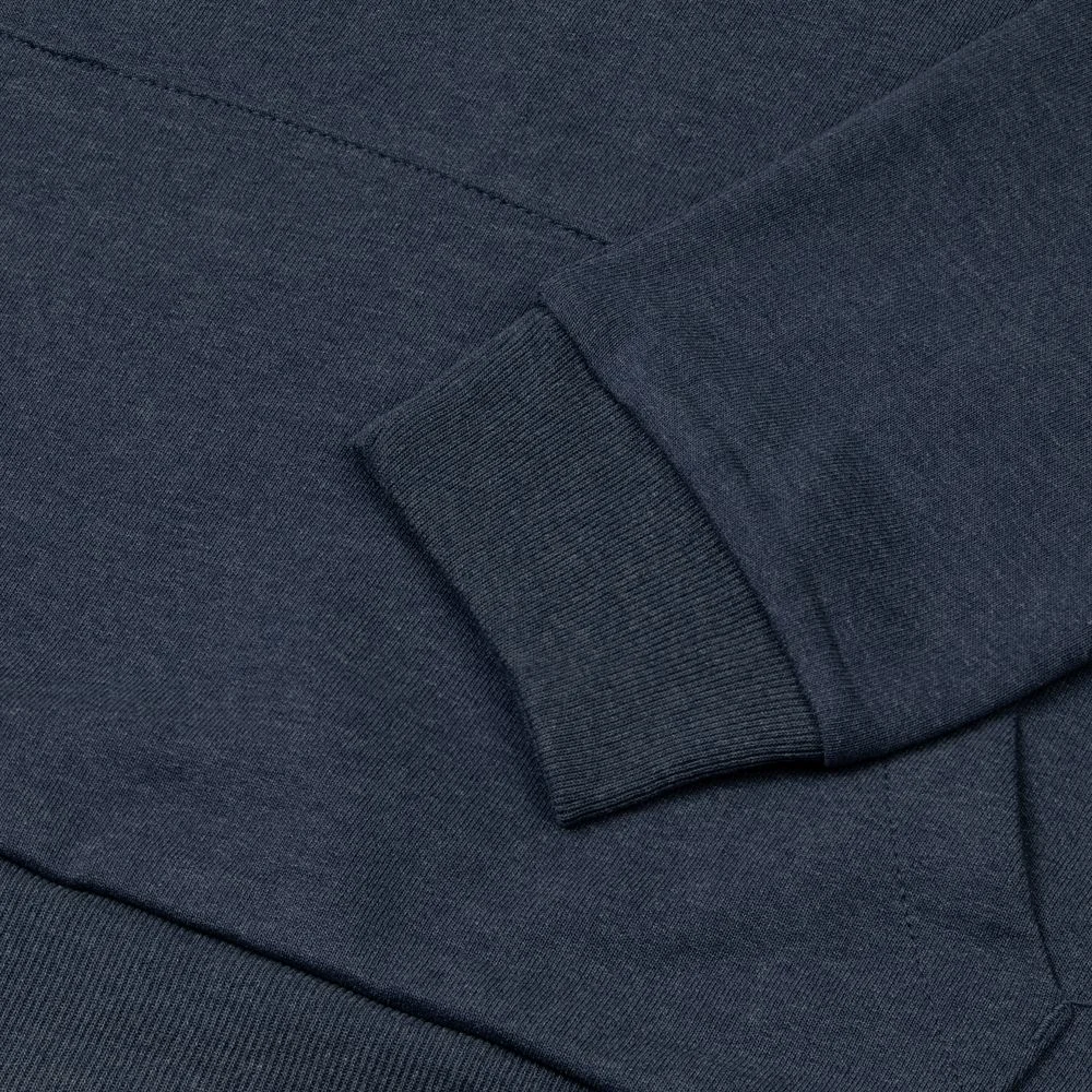 Толстовка с капюшоном унисекс Hoodie синий меланж - фото 4