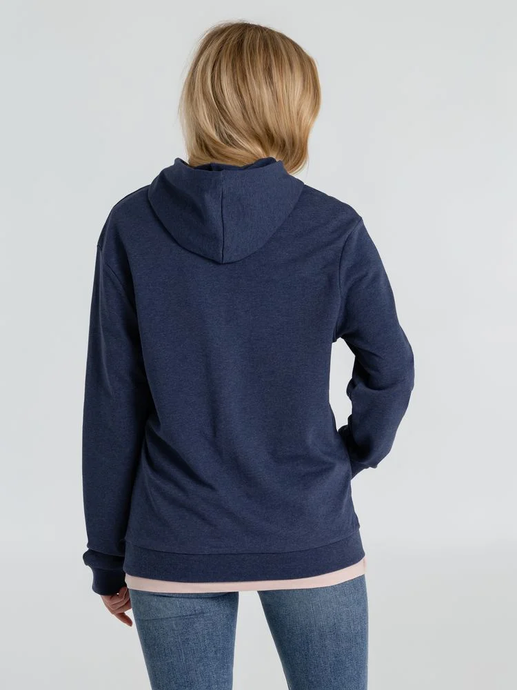 Толстовка с капюшоном унисекс Hoodie синий меланж - фото 7