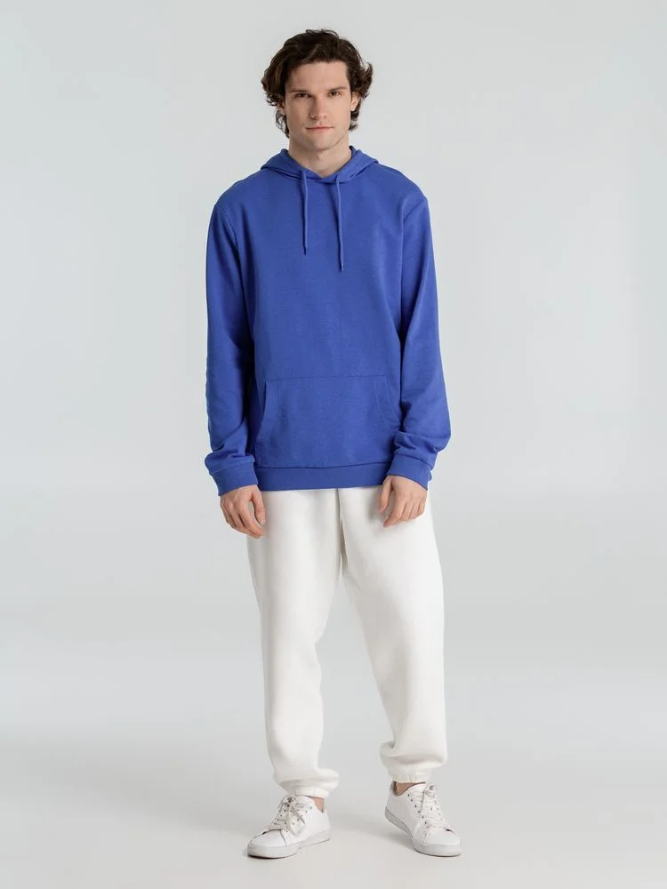 Толстовка с капюшоном унисекс Hoodie ярко-синий меланж - фото 12