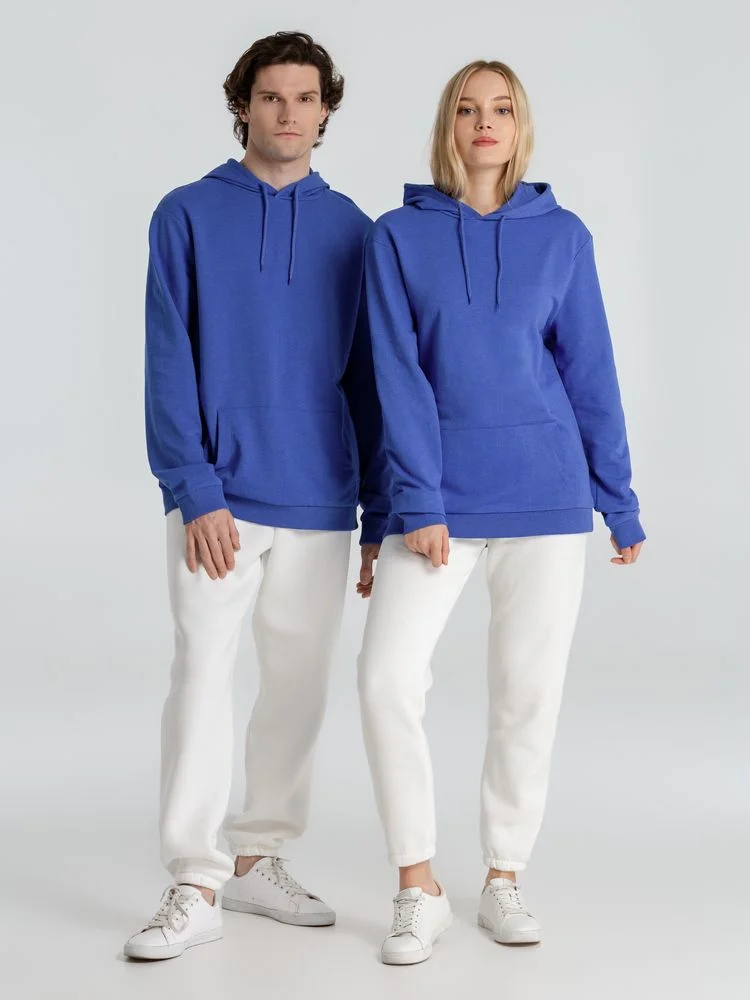 Толстовка с капюшоном унисекс Hoodie ярко-синий меланж - фото 15