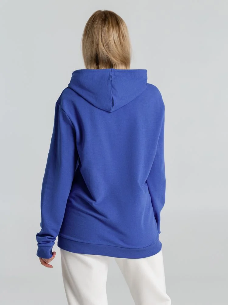 Толстовка с капюшоном унисекс Hoodie ярко-синий меланж - фото 7