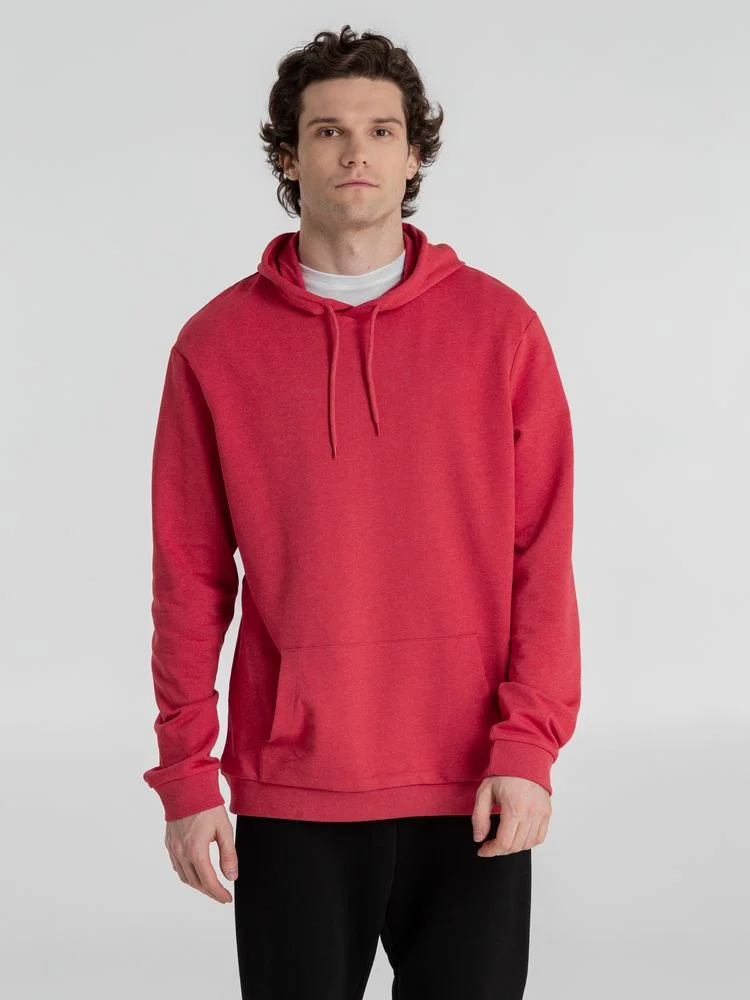 Толстовка с капюшоном унисекс Hoodie красный меланж - фото 6