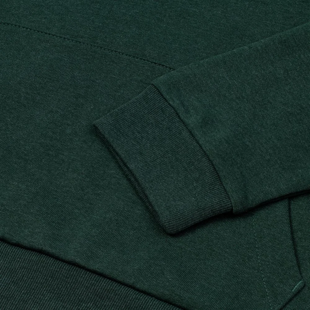Толстовка с капюшоном унисекс Hoodie темно-зеленый меланж - фото 4