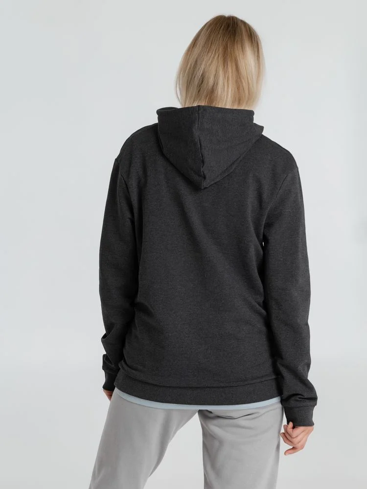 Толстовка с капюшоном унисекс Hoodie серый меланж антрацит антрацит серый меланж - фото 13