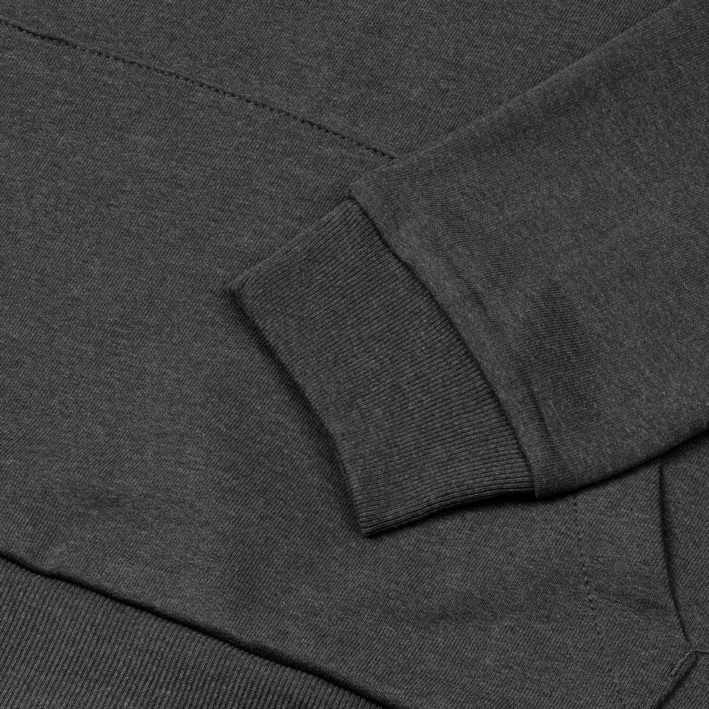 Толстовка с капюшоном унисекс Hoodie серый меланж антрацит антрацит серый меланж - фото 4