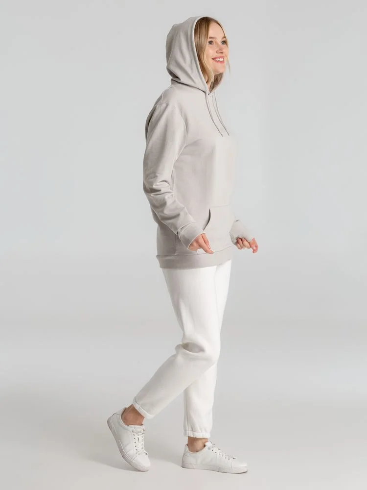 Толстовка с капюшоном унисекс Hoodie дымчато-серая - фото 14