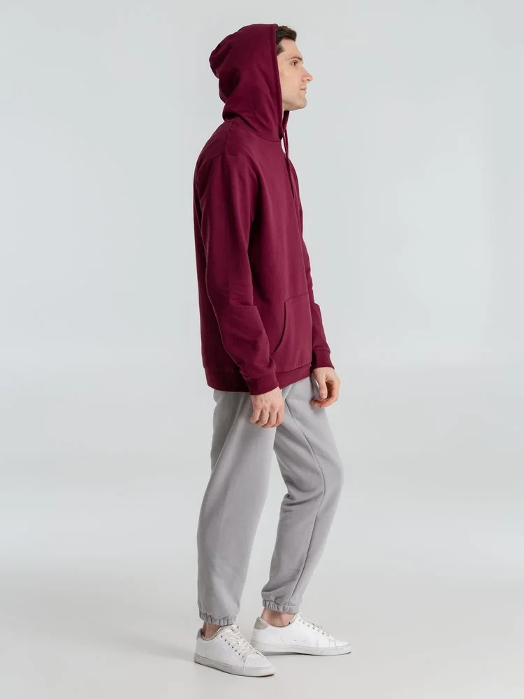 Толстовка с капюшоном унисекс Hoodie бордовая - фото 14