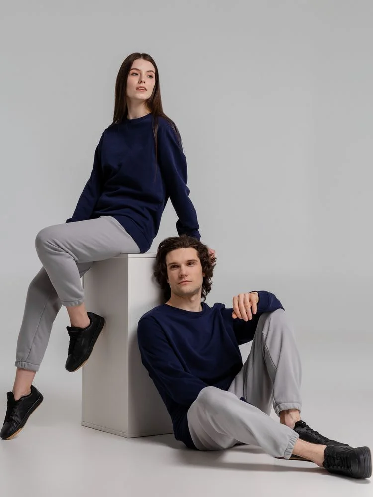 Свитшот унисекс BNC Inspire Organic темно-синий - фото 13