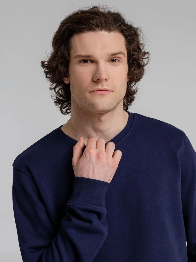 Свитшот унисекс BNC Inspire Organic темно-синий - фото 8