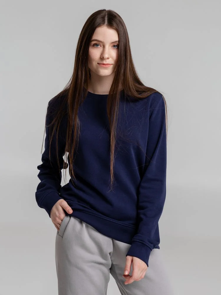 Свитшот унисекс BNC Inspire Organic темно-синий - фото 9