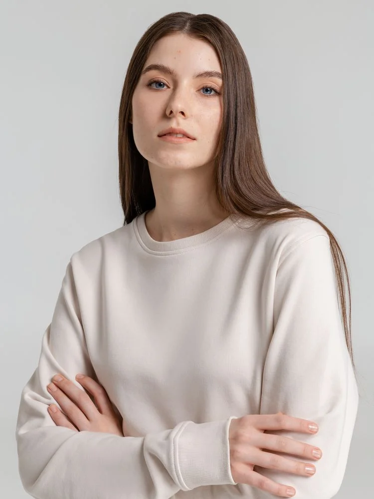 Свитшот унисекс BNC Inspire Organic молочно-белый - фото 12