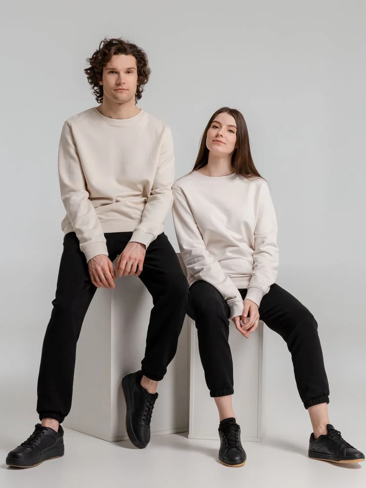 Свитшот унисекс BNC Inspire Organic молочно-белый - фото 13