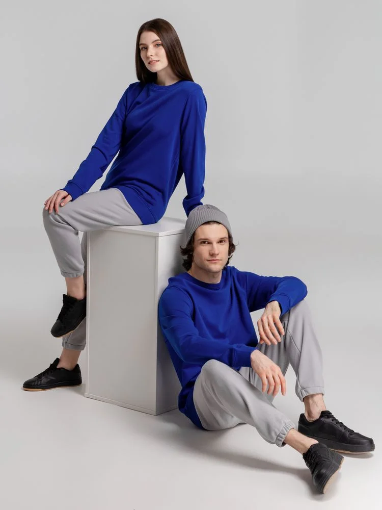 Свитшот унисекс BNC Inspire (Organic), ярко-синий - фото 11