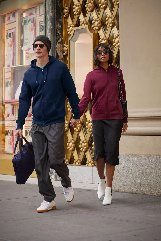 Толстовка на молнии с капюшоном женская Queen темно-синяя - фото 6