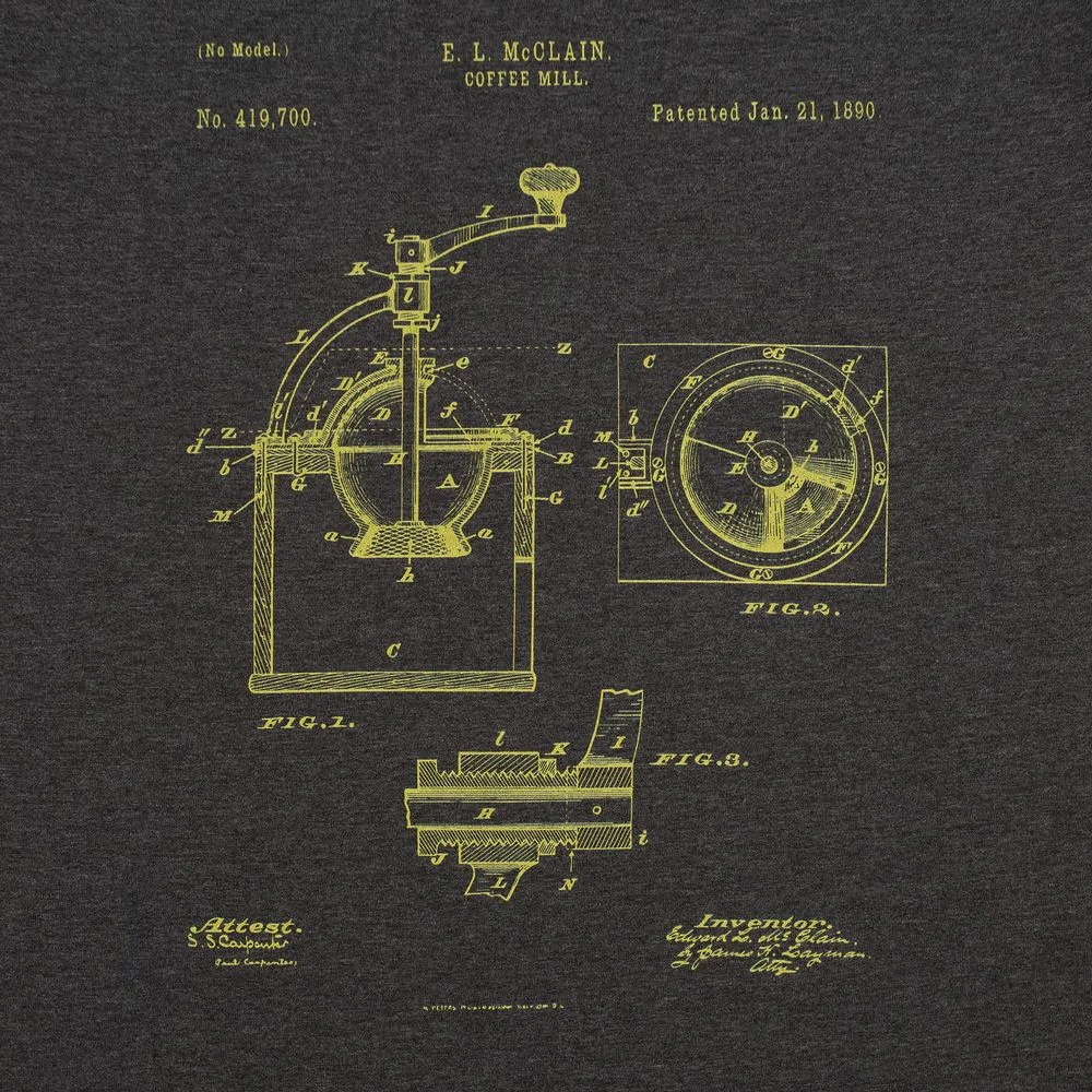 Футболка приталенная Old Patents. Coffee Mill черный меланж - фото 3