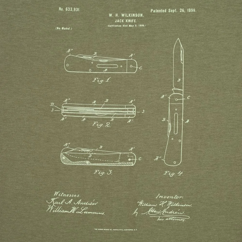 Футболка приталенная Old Patents. Knife меланж хаки - фото 3
