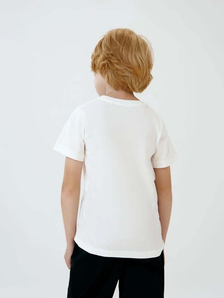 Футболка детская T-Bolka Kids белая теплый оттенок - фото 8