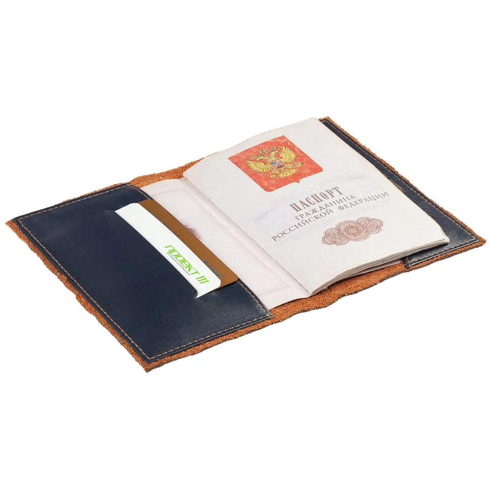 Обложка для паспорта Palermo синяя - фото 5