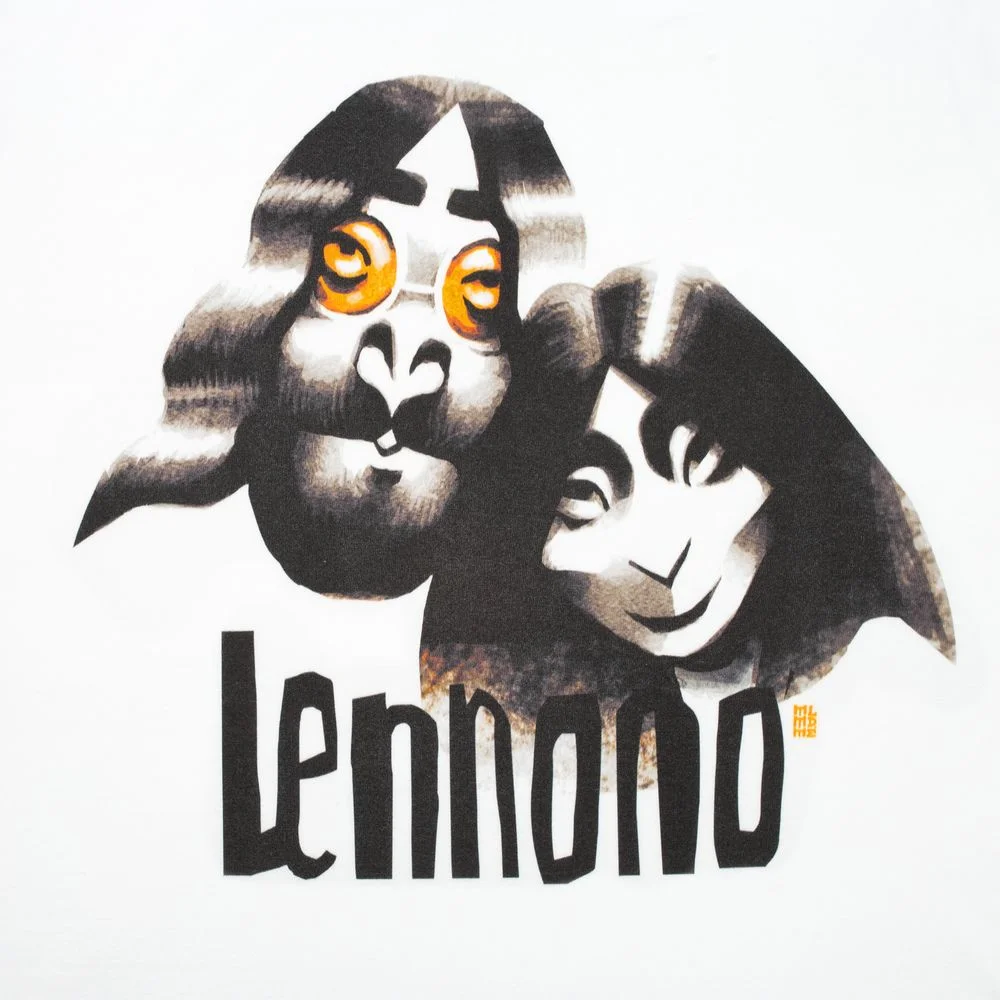 Футболка Меламед. John Lennon Yoko Ono белая - фото 4
