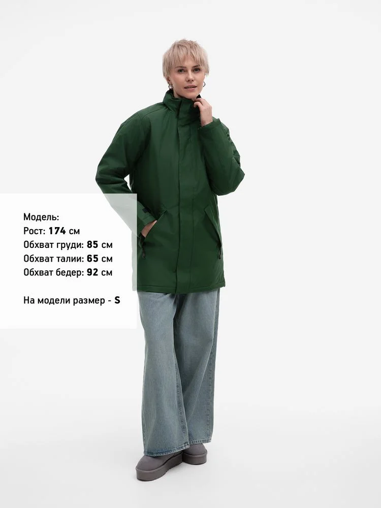 Куртка на стеганой подкладке Robyn темно-зеленая - фото 13