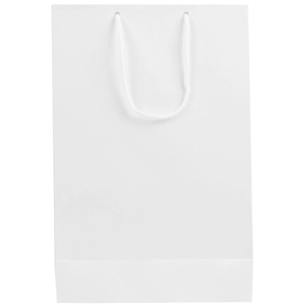 Пакет бумажный Блеск средний белый - фото 2
