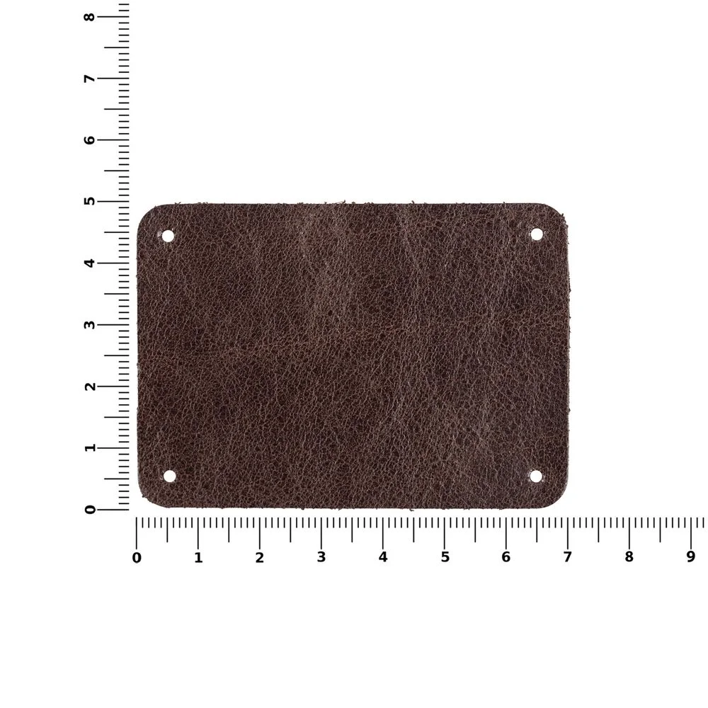 Лейбл кожаный Beta, XL, коричневый - фото 3